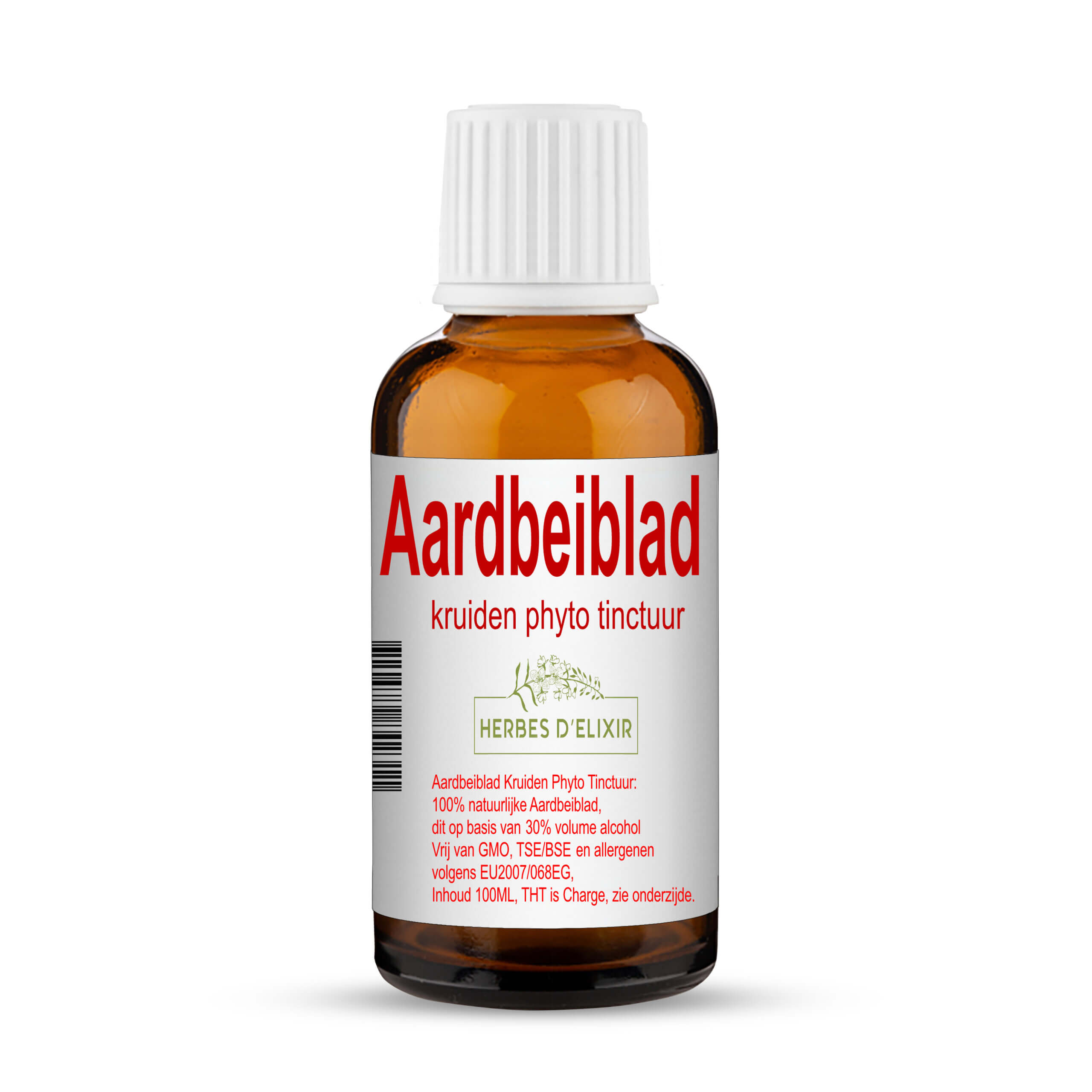 Aardbeiblad tinctuur - 100 ml - Herbes D'elixir