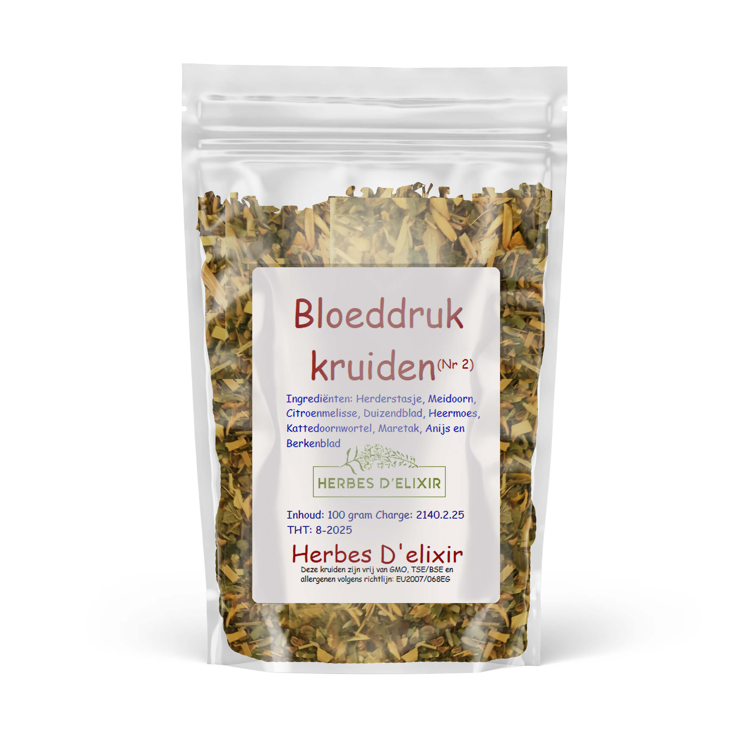 Bloeddruk kruiden (nr.2) - kruidenthee - 100 gram
