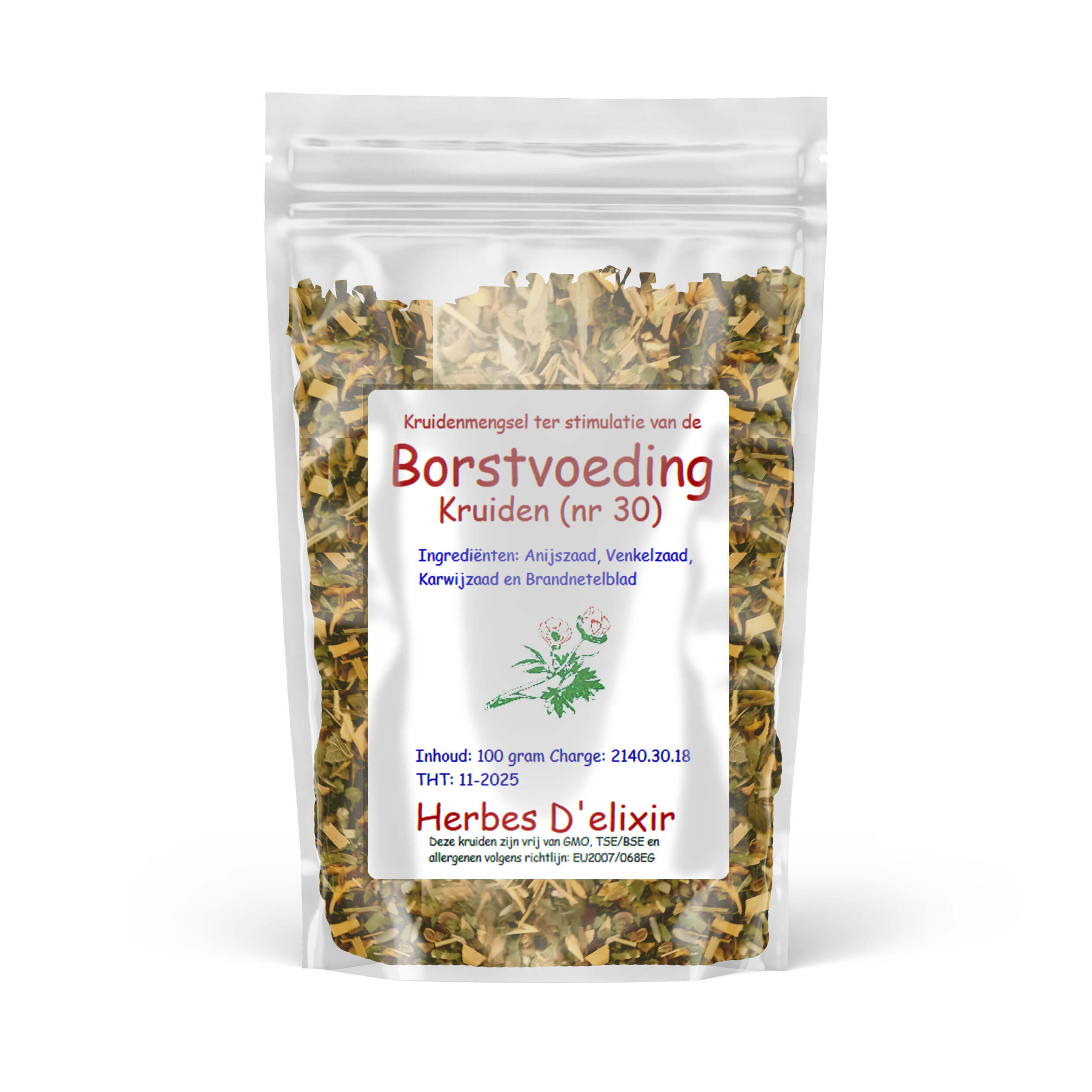 Borstvoeding kruiden (nr.30) - kruidenthee - 100 gram