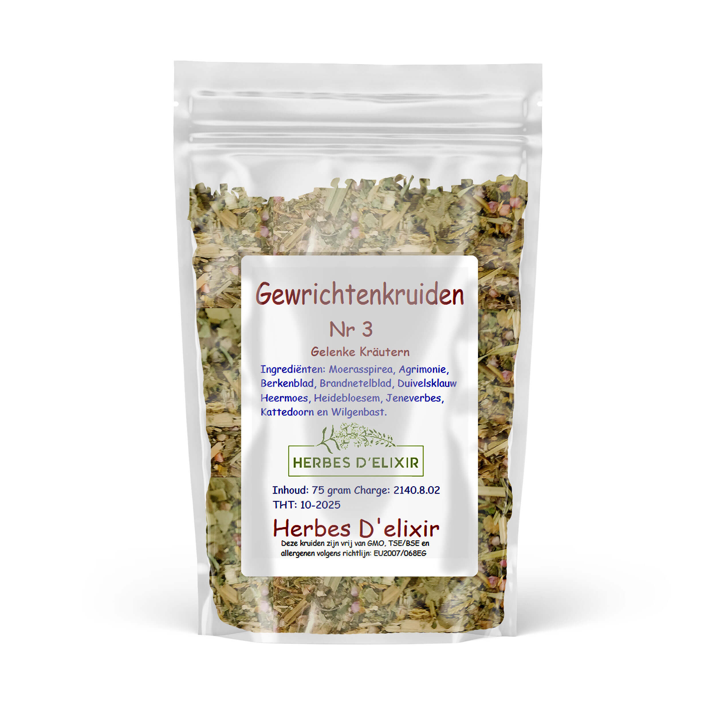 Gewrichten kruiden (nr.3) - kruidenthee - 100 gram