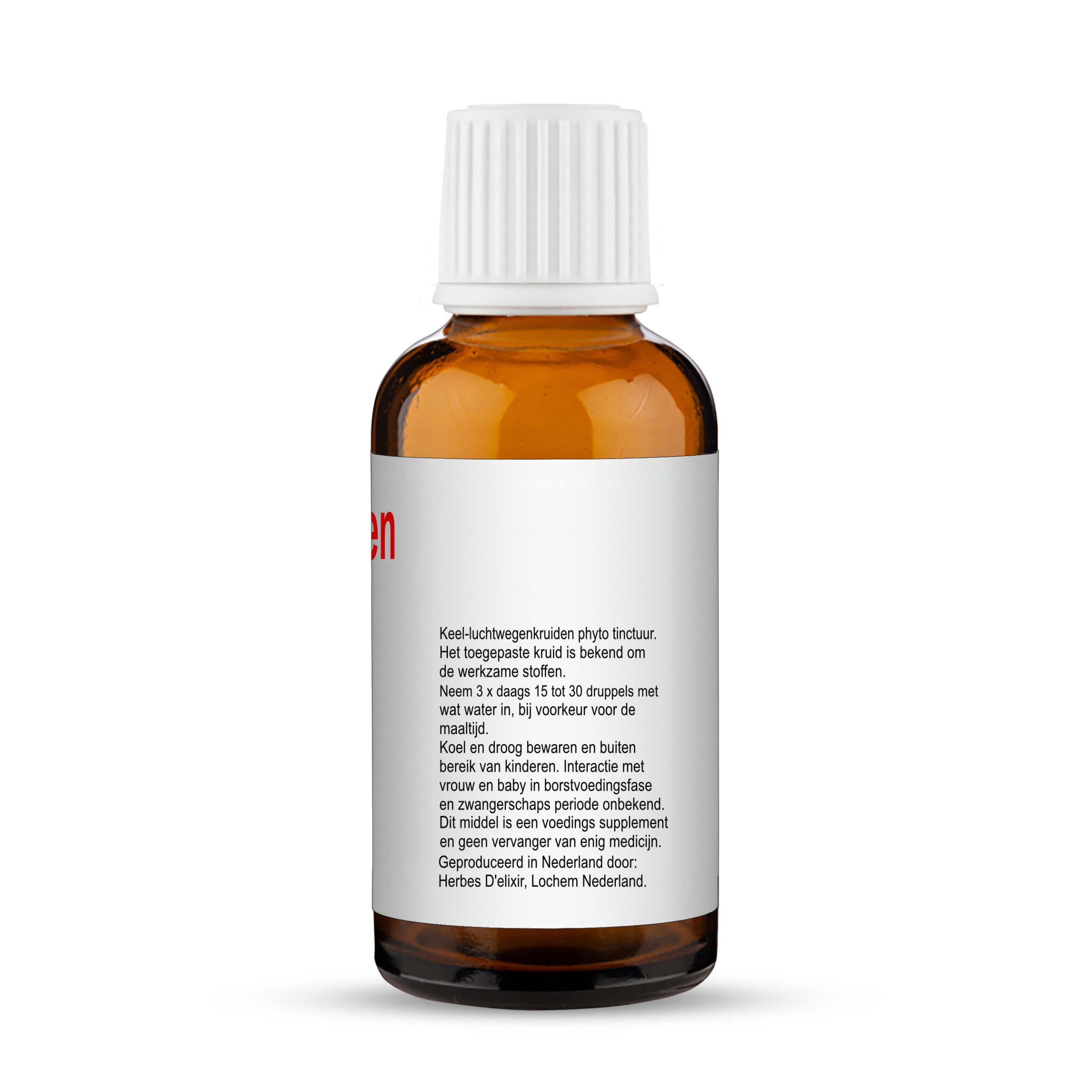 Keel-luchtwegenkruiden tinctuur - 100 ml - Herbes D'elixir - Afbeelding 2