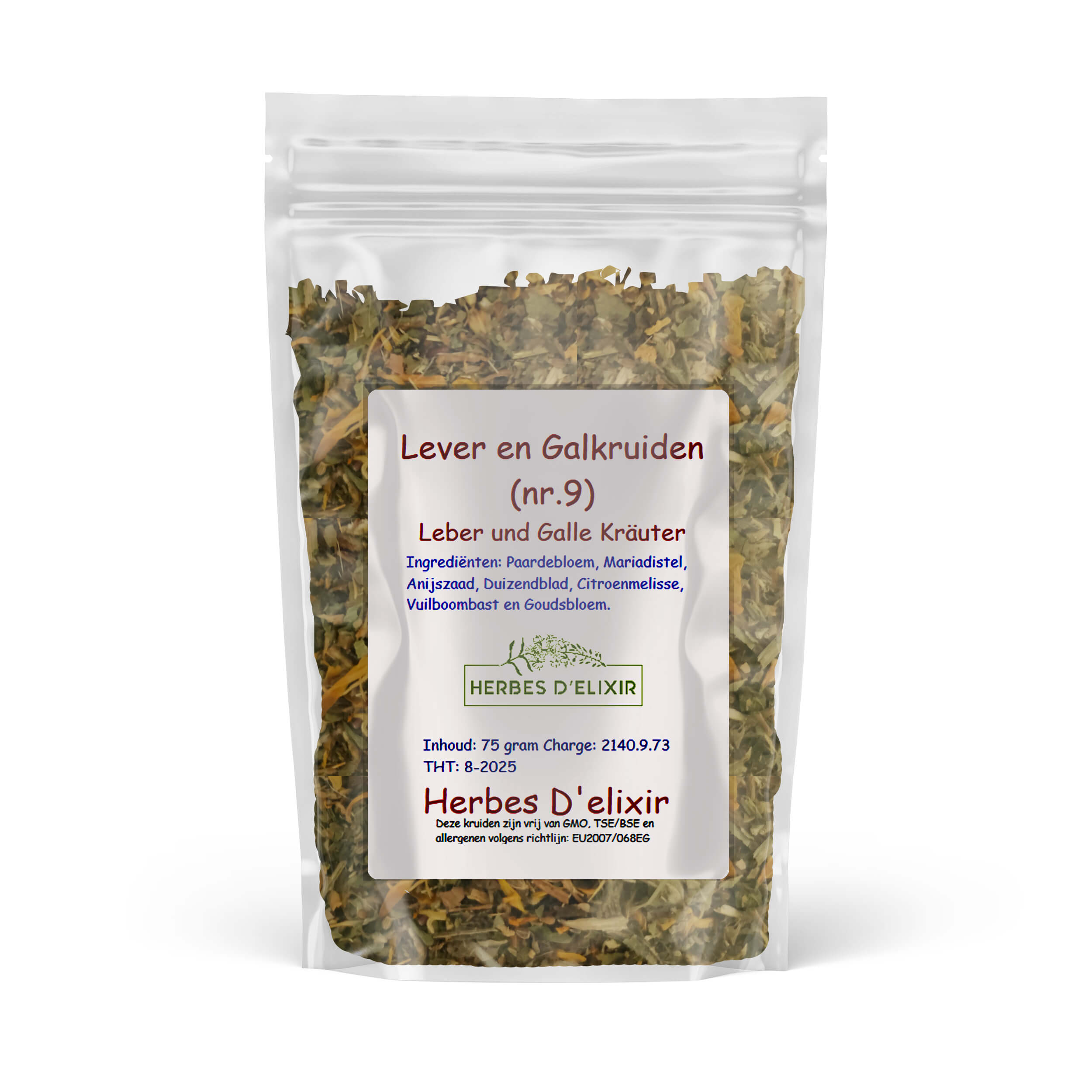 Lever en Gal kruiden (nr.9) - kruidenthee - 75 gram