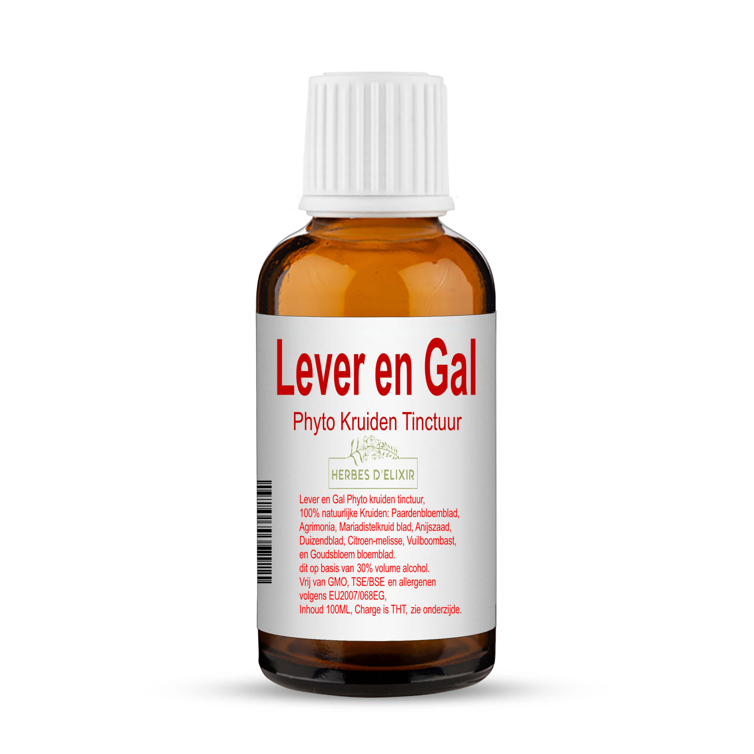 Lever en gal kruiden tinctuur - 100 ml - Herbes D'elixir