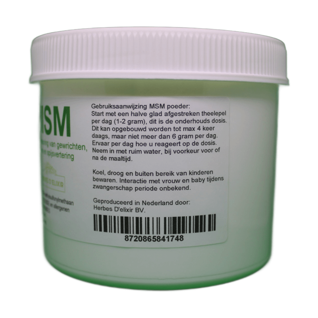 MSM poeder - 400 gram - Methylsulfonylmethaan - Afbeelding 2