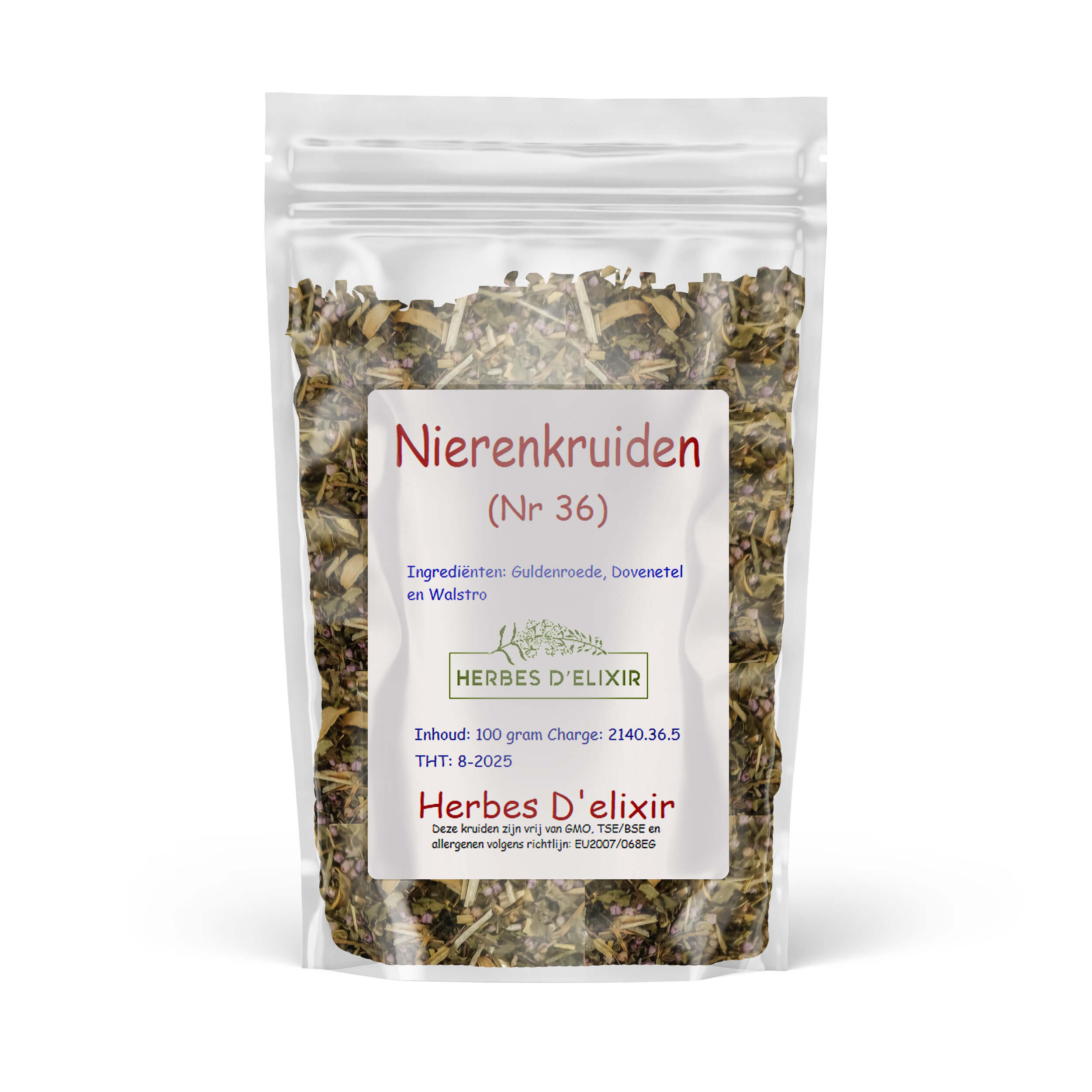 Nieren kruiden (nr.36) - kruidenthee - 100 gram