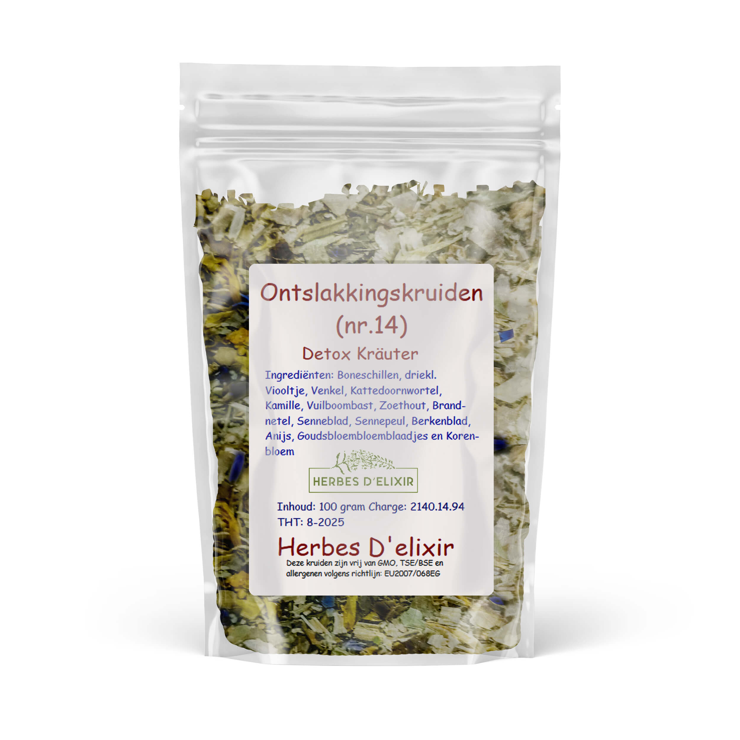 Ontslakkings kruiden (nr.14) - kruidenthee - 100 gram