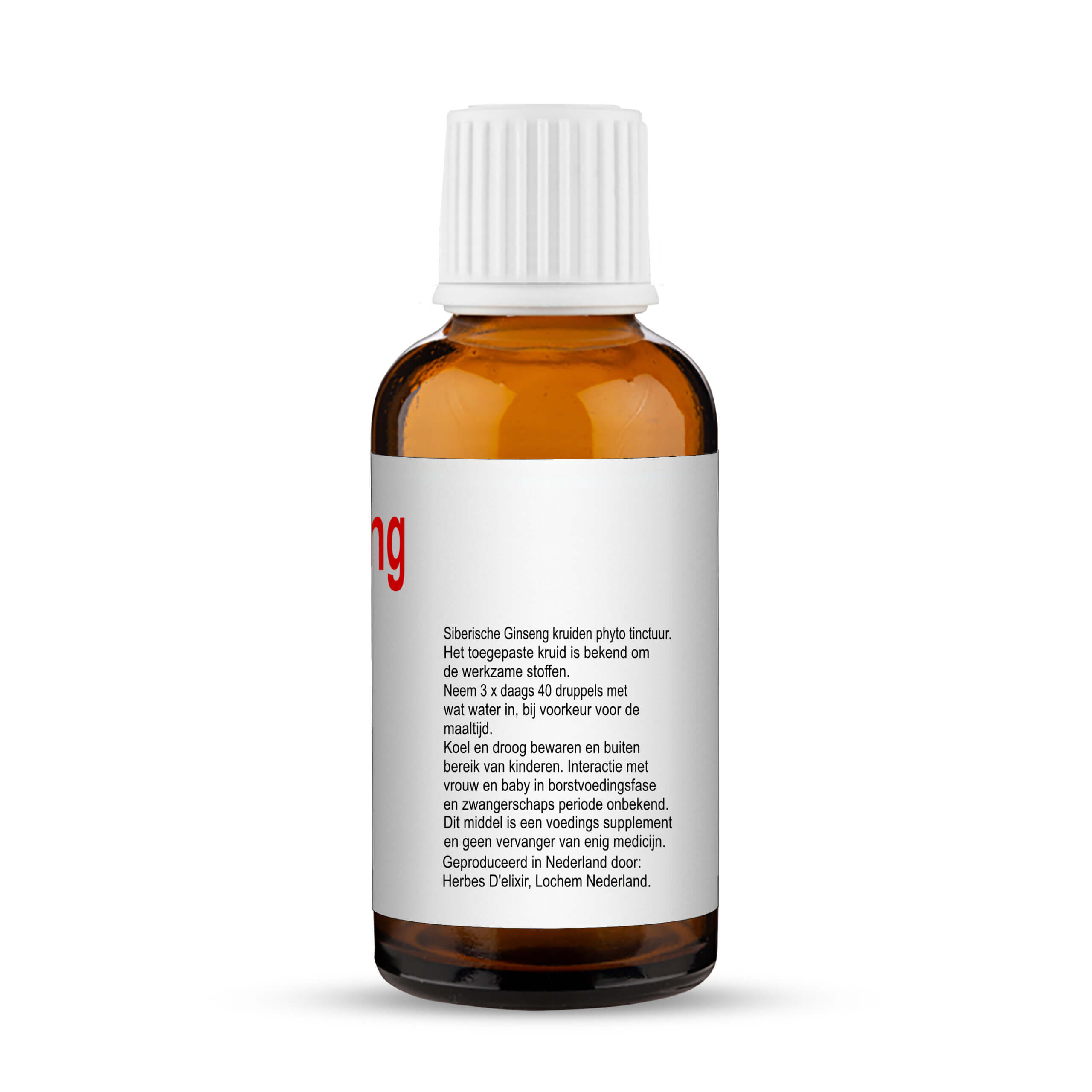 Siberische ginseng tinctuur - 100 ml - Herbes D'elixir - Afbeelding 2
