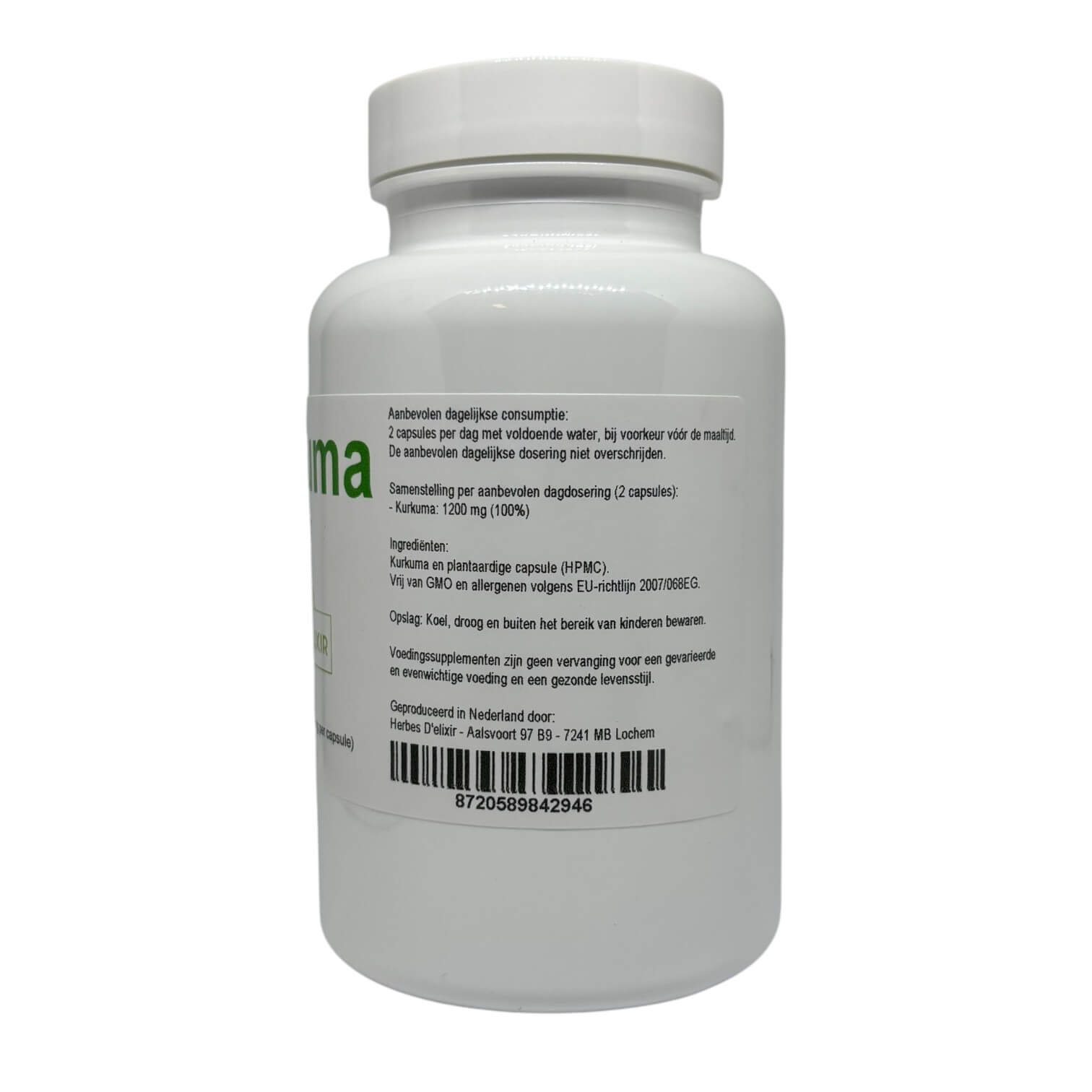 Kurkuma capsules - 600 mg - 150 capsules - Afbeelding 2