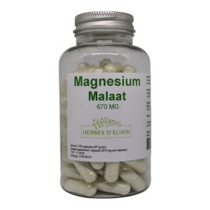 Magnesium Malaat - 670 mg - 100 capsules